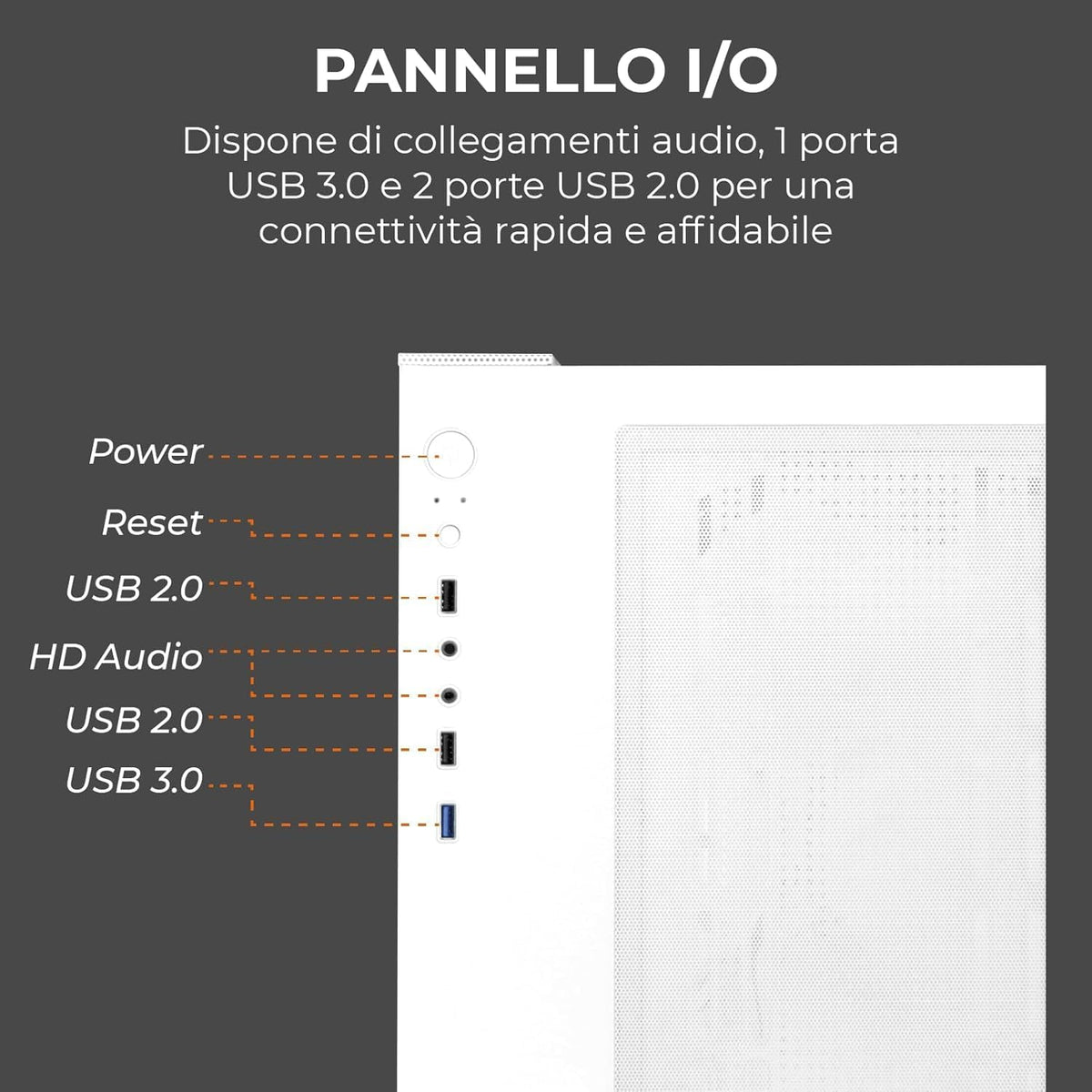 Computer Gaming ENTERPRISE con case WHALE WHITE, vista aggiuntiva 1