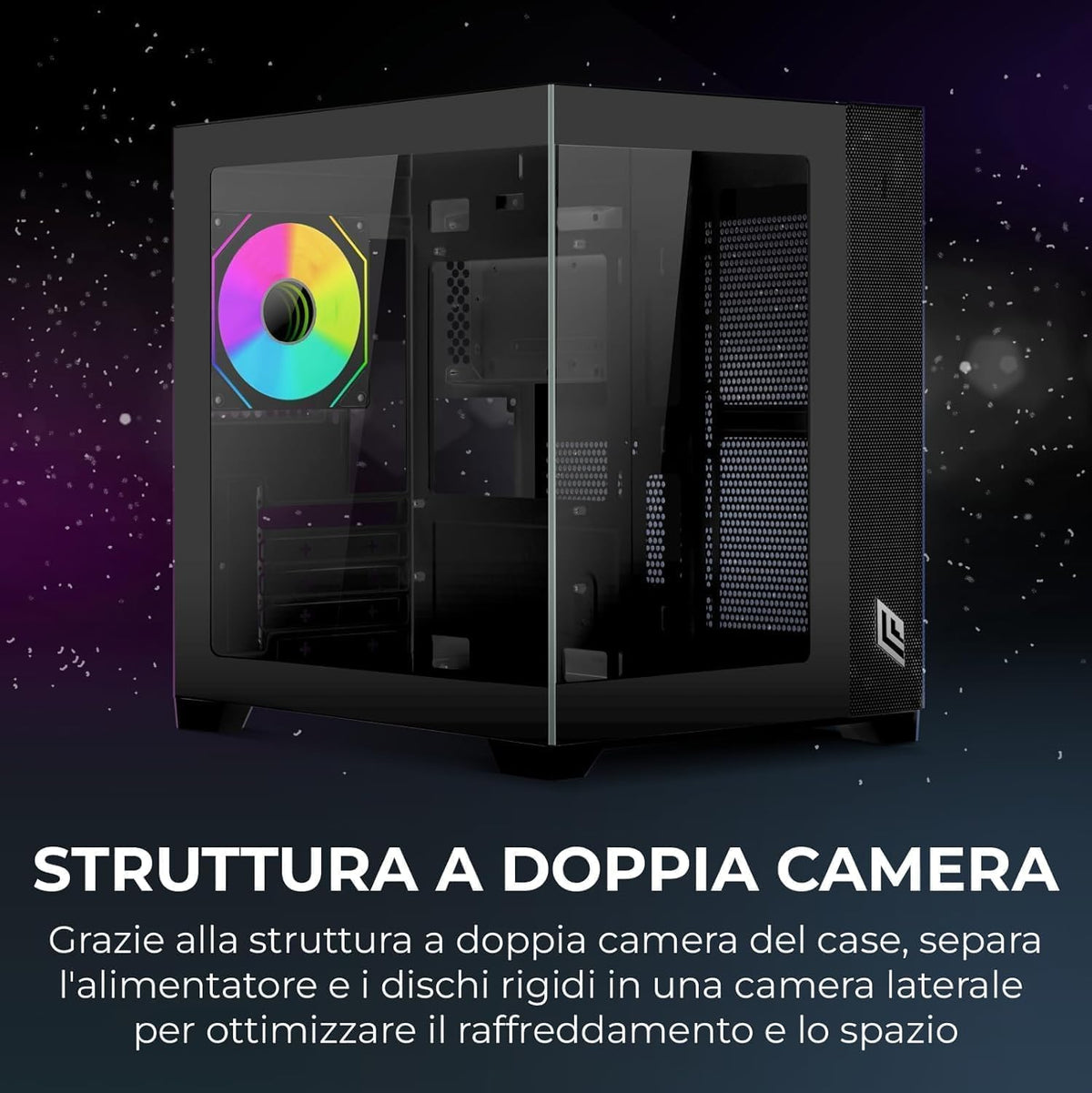 Computer Gaming ENTERPRISE con case WHALE WHITE, vista aggiuntiva 3