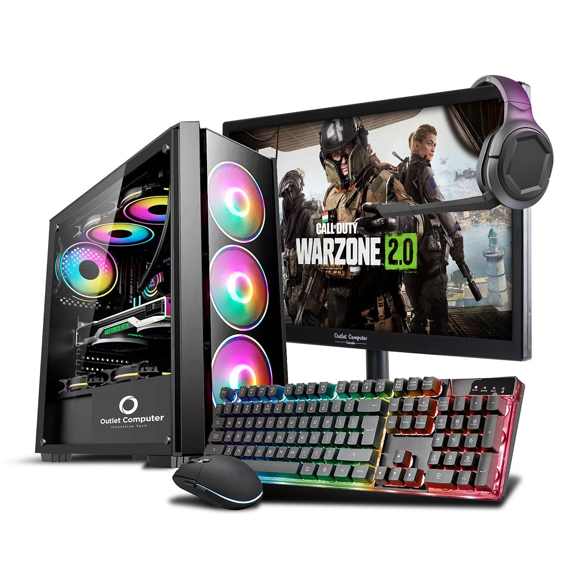 Computer Gaming Intel i5 NVIDIA GEFORCE 4GB GDDR5 WiFi HDMI Monitor 24" Tastiera E Mouse