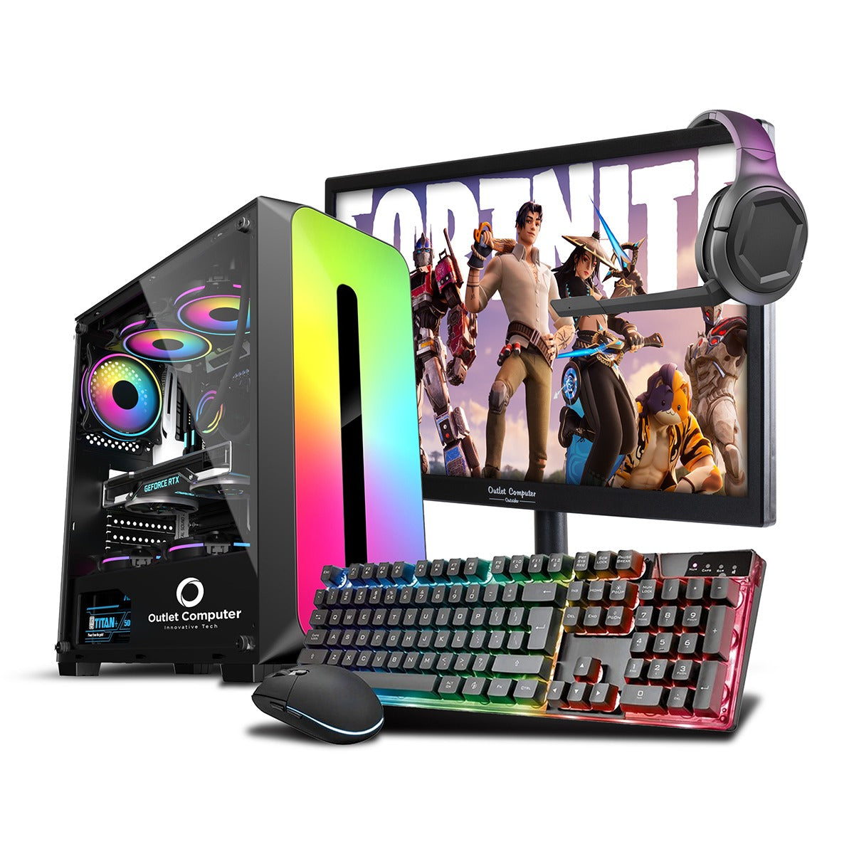 Computer Gaming Intel i5 GT 1030 2GB DDR4 WiFi HDMI Monitor 24" Tastiera E Mouse