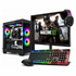 Computer Completo Gaming WHALE nero con monitor, tastiera, mouse e cuffie