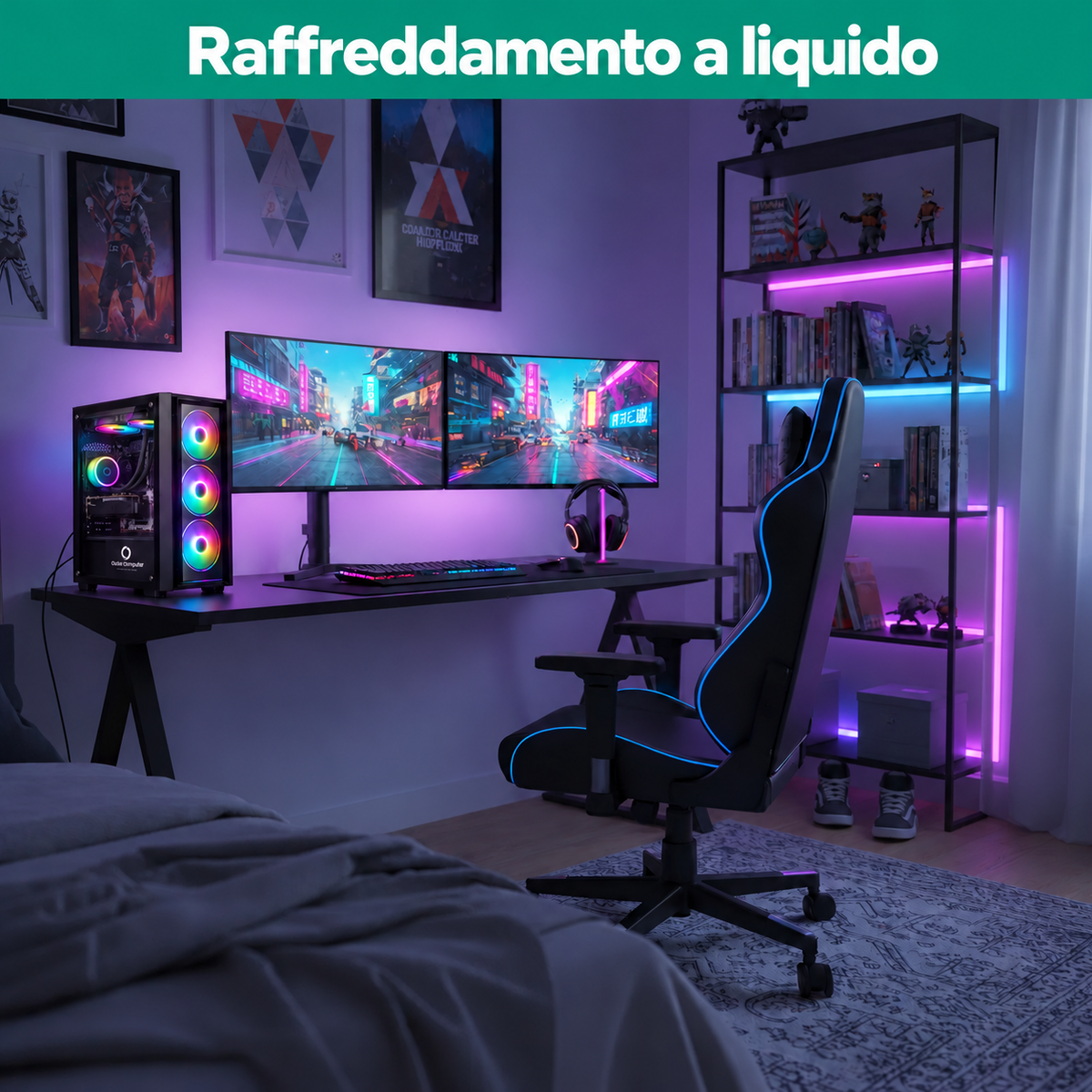 Computer gaming Outlet Computer con raffreddamento a liquido