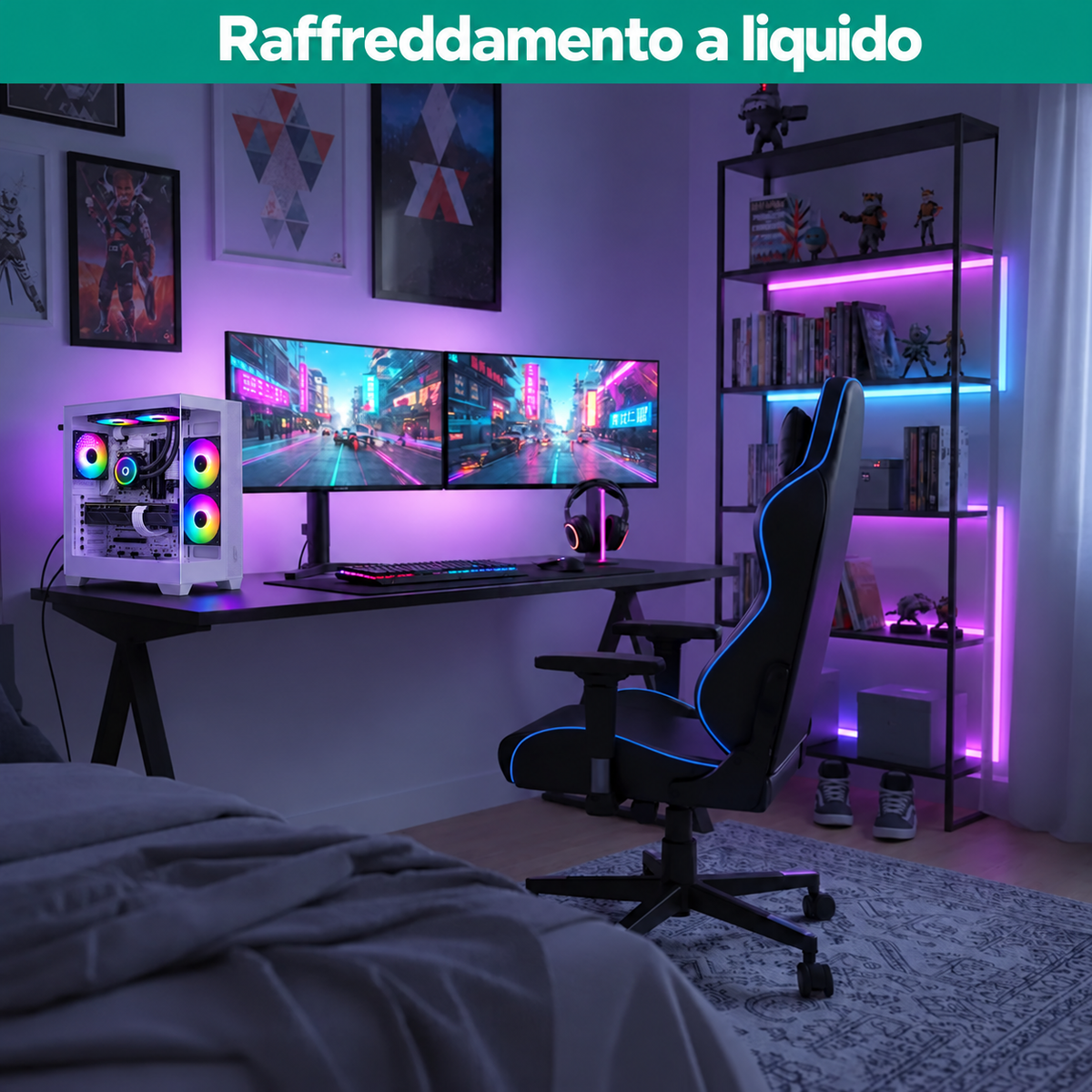 Computer gaming Outlet Computer con raffreddamento a liquido