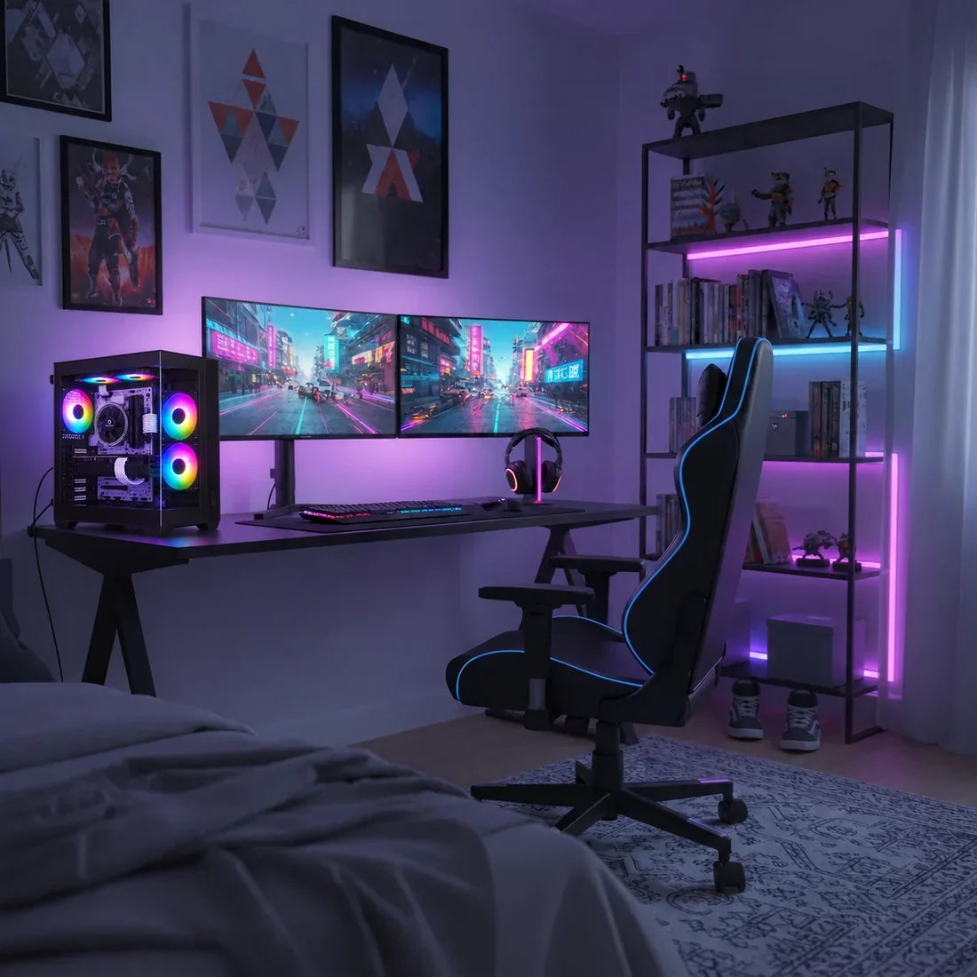 Computer Gaming COLUMBIA con case WHALE in postazione gaming